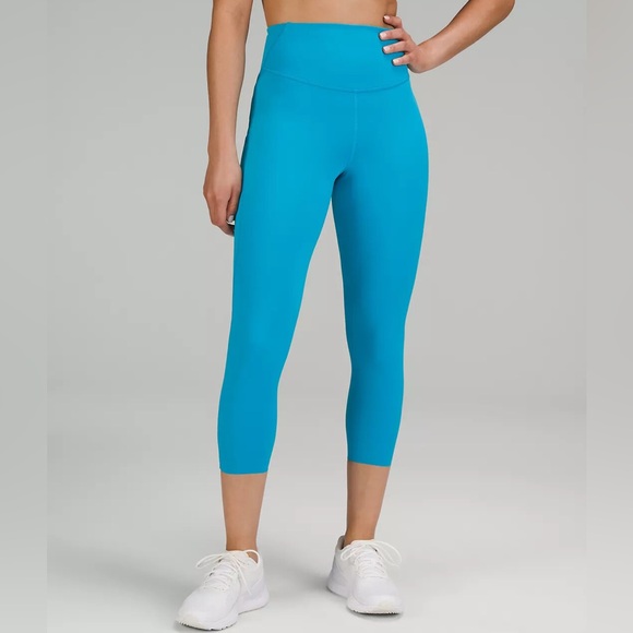 Lululemon Base Pace High-Rise Crop 23” Turquoise Tide Size 4 - Picture 1 of 9